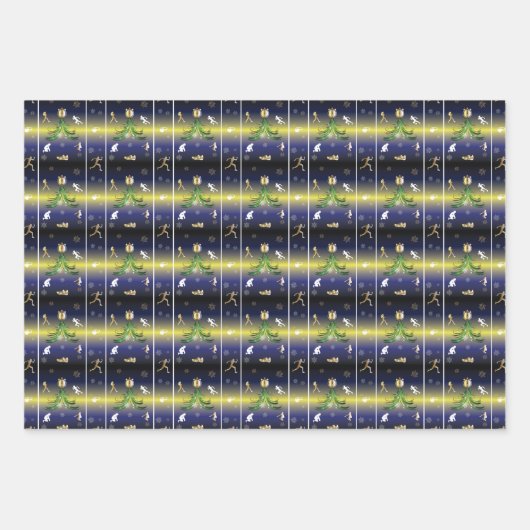 Runner Christmas Tree - Mädchen laufen Geschenkpapier Set (Vorderseite 2)