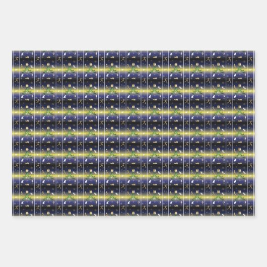 Runner Christmas Tree - Mädchen laufen Geschenkpapier Set (Vorderseite)