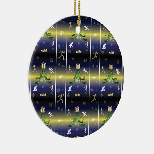 Runner Christmas Tree - Mädchen laufen Keramik Ornament (Rechts)