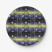 Runner Christmas Tree - Mädchen laufen Pappteller (Vorderseite)