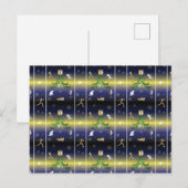 Runner Christmas Tree - Mädchen laufen Postkarte (Vorne/Hinten)