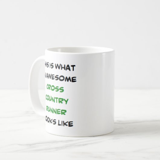 Runner Cross Country, phantastisch Kaffeetasse (Vorderseite Links)