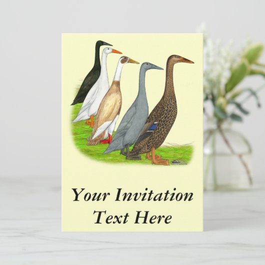 Runner-Duck-Sortiment Einladung (Stehend Vorderseite)