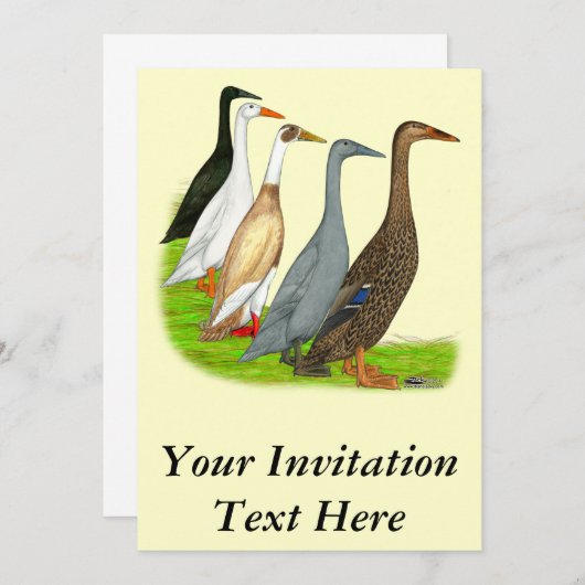 Runner-Duck-Sortiment Einladung (Vorne/Hinten)