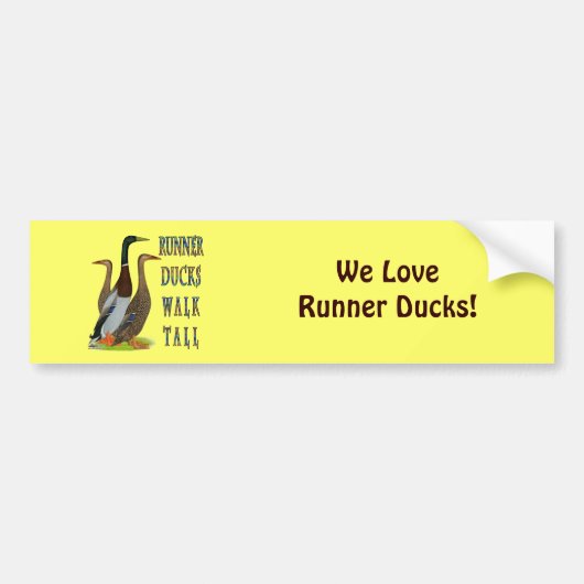 Runner Ducks Walk Tall Autoaufkleber (Vorne)