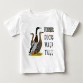 Runner Ducks Walk Tall Baby T-shirt (Vorderseite)