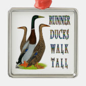 Runner Ducks Walk Tall Ornament Aus Metall (Vorne)