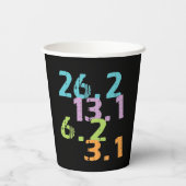 Runner-Entfernungen Paper Cups Pappbecher (Rückseite)