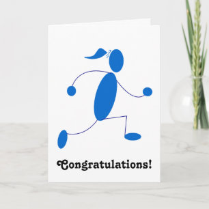 Runner Girl Gratulations Card Karte