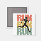 Runner Girl Magnet (Vorderseite/Rückseite)