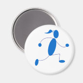 Runner Girl Magnet (Vorderseite/Rückseite)