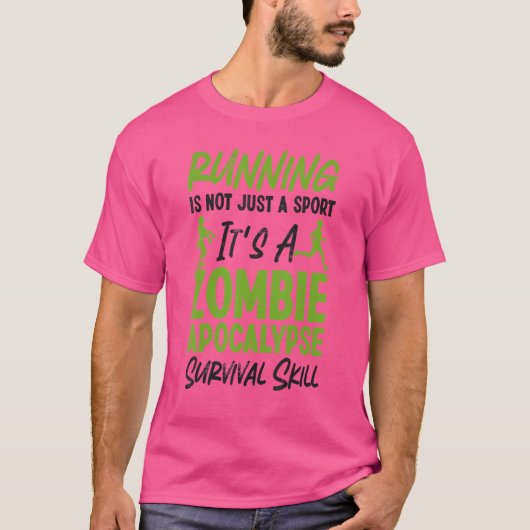 Runner Halbmarathon Zombie läuft nicht T-Shirt (Vorderseite)