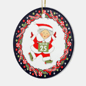 Runner Holiday-Geschenk Keramik Ornament (Links)