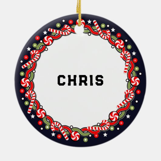 Runner Holiday-Geschenk Keramik Ornament (Hinten)