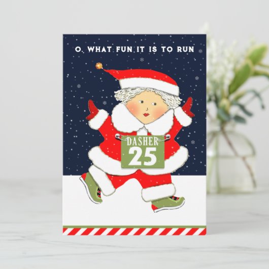 Runner Holiday Weihnachtskarten Feiertagskarte (Stehend Vorderseite)