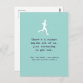 Runner in uns / Shut Ihm mit einem Bier Postkarte (Vorne/Hinten)