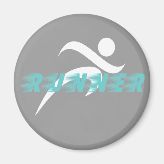 Runner-Kühlschrank-Magnet Magnet (Vorne)