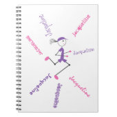 Runner Lady Pink Lila Personalisiertes Notebook Notizblock (Vorderseite)