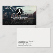 Runner-Logo | Treadmill | Moderner Fitnessraum Visitenkarte (Vorne/Hinten)