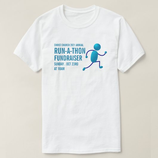 Runner-Logo, Wohltätigkeit-Run-a-Thon-Veranstaltun T-Shirt (Design vorne)