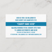 Runner-Logo, Wohltätigkeit-Run-a-Thon-Veranstaltun Visitenkarte (Rückseite)