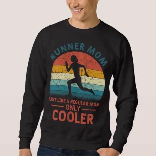 Runner Mama Funny Marathon Running Joggen Mutter Sweatshirt (Vorderseite)