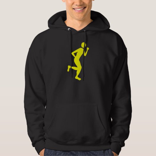 Runner (männlich) - Gelb Hoodie (Vorderseite)