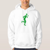 Runner (männlich) - grünes Gras Hoodie (Vorderseite)