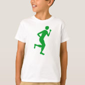 Runner (männlich) - grünes Gras T-Shirt (Vorderseite)