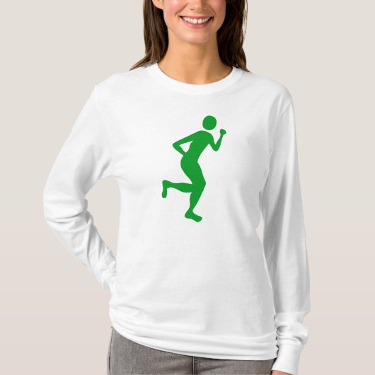 Runner (männlich) - grünes Gras T-Shirt (Vorderseite)