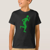 Runner (männlich) - grünes Gras T-Shirt (Vorderseite)