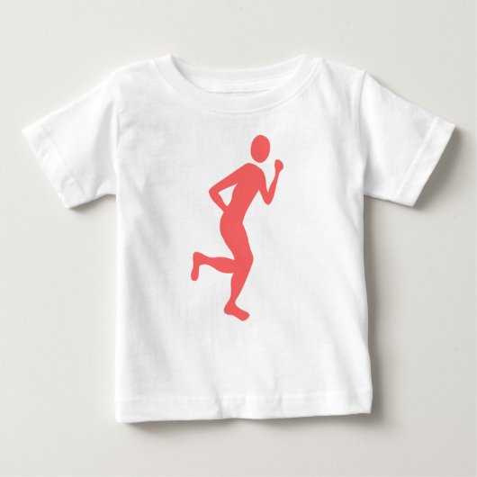 Runner (männlich) - Tropisch rosa Baby T-shirt (Vorderseite)