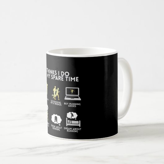 Runner-Marathon lustige Geschenkidee Kaffeetasse (VorderseiteRechts)