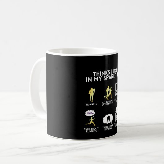 Runner-Marathon lustige Geschenkidee Kaffeetasse (Vorderseite Links)