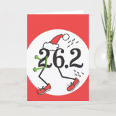 Runner Marathoner Feiertagskarte (Vorderseite)