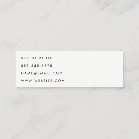 Runner Minimalistisch Mini Visitenkarte (Rückseite)