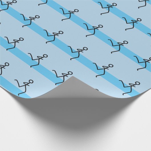 Runner mit blauem Mustertrennpapier Geschenkpapier (Ecke)