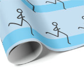 Runner mit blauem Mustertrennpapier Geschenkpapier (Rolleneckpunkt)