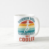 Runner Mom Cool Running Girl Future Marathon Mothe Kaffeetasse (VorderseiteRechts)