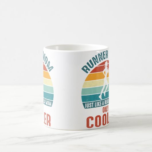 Runner Mom Cool Running Girl Future Marathon Mothe Kaffeetasse (Mittel)
