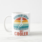 Runner Mom Cool Running Girl Future Marathon Mothe Kaffeetasse (Links)