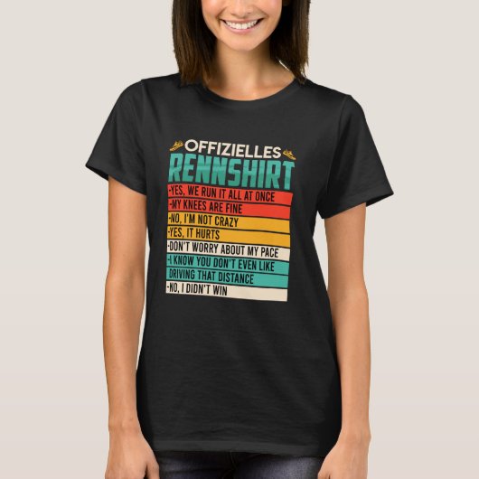 RUNNER OFFIZIELL RACE SHIRT RUNNER Funny Marathon (Vorderseite)