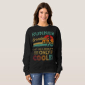 Runner Oma Funny Marathon Running Joggen Moth Sweatshirt (Vorne ganz)