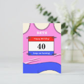 Runner Pink Postkarte (Stehend Vorderseite)