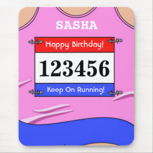 Runner Pink Vest Mouse Mat Mousepad