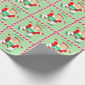Runner Racing Holiday Geschenkpapier (Ecke)