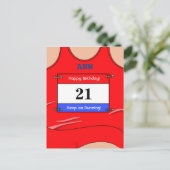 Runner Red Postkarte (Stehend Vorderseite)