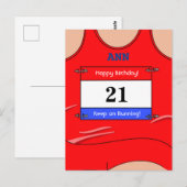 Runner Red Postkarte (Vorne/Hinten)