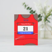 Runner Red Postkarte (Stehend Vorderseite)