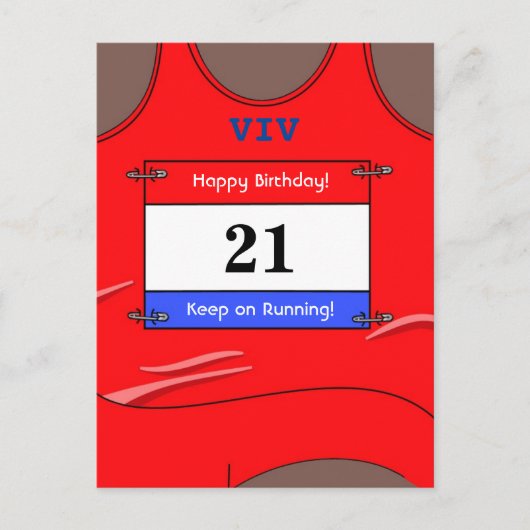 Runner Red Postkarte (Vorderseite)
